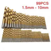 Metal HSS Metric 99pc Drill Bits Set 1.5 to 10mm for Steel Metal Wood