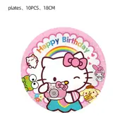 10PC Hello Kitty Plates 7" Party Supplies Birthday Decorations