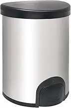 Smart Bin 20L – Toe Tap Operation, Automatic Soft Close, Brushed Stainless Steel, Ideal for Small Kitchens or Large Bathrooms, Fingerprint-Free, Bag Ring, Battery Operated – 28 x 31 x 43 cm