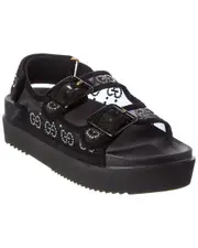 Gucci GG Mesh & Suede Platform Sandal