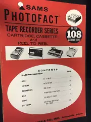 TR-108 SAMS TAPE RECORDER PHOTOFACT AKAI HITACHI PANASONIC RCA SONY SYLVANI NOS