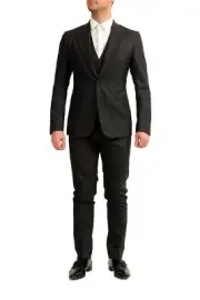 Dolce & Gabbana Men's Silk Wool Striped Two Button Three Piece Suit US 38 IT 48