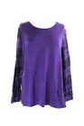 G.H Bass & Co. Purple Long-Sleeve Plaid Top M