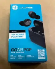 JLab Go Air Pop True Wireless Bluetooth Earbuds Black (EBGAIRPOPRBLK124) - New