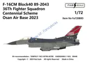 FAB FA72080D 1/72 F-16CM Block40 89-2043 36Th Fighter Squadron Osan Air Base2023