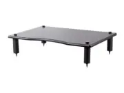 Monolith 124795 Amplifier/Component Stand 23.8 x 16.7 x 4.7, Black - DAMAGED BOX