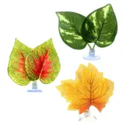 3Pcs Fish Tank Leaf Hammock for Betta Fish Decoration and Resting