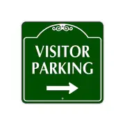 Visitor Parking Right Arrow Unique Notice Novelty Aluminum Metal Sign 12"x12"