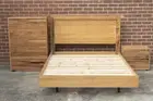 Lex Marinos 4 Piece Bedroom Suite - Marri Timber - Floating Bed End