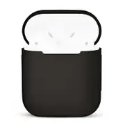 For AirPods 2nd Gen Case, Silicone Protective Cover, Black