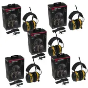 (5-Pack) 3M Peltor Worktunes Headphones & Belt Clip for Howard Leight 1016730