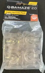 New Q-BA-MAZE 2.0 Marble Maze Mindware LIGHT-UP CUBE (4) PACK ONLY Free Ship