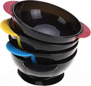 Hair Dye Mixing Bowls Suction Cup Anti-tilt Hair Coloring Bowl Set for Salon 4pcs Hair Dyeing Mixing Bowl Vibrant Colors