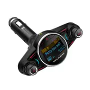 BT08 Big Eyes Double Head FM Vehicle Bluetooth mp3 Double Knobs Large Screen Display Voltage Detection