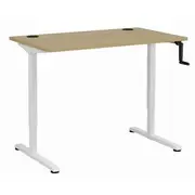 Matrix Manual Height Adjustable 1200mm Desk White/Oak