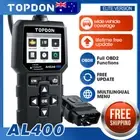 TOPDON AL400 ODB2 Code Reader Diagnostic Universal Car Check Engine Scanner Tool
