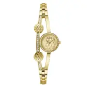 Guess Bejewelled Chloe Bejewelled Gold-Tone Floral Bangle Women's Watch GW0756L2