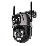 8MP WiFi PTZ Security Camera For Indoor Outdoor Dual Lens Ball And Gun With Dual Light Color Night Vision 5X Digital Zoom Human Tracking & Detection Two-Way Audio IP66 Waterproof Cloud & TF Card Stora