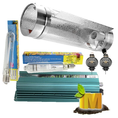 400 600w HPS MH Grow Light 5" Cool Tube Reflector Dimmable digital ballast