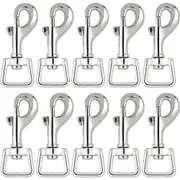 20Pc Snap Hooks for Dog Leash Collar Linking, Heavy Duty Swivel Clasp Eye Bolt Buckle Trigger Clip silver
