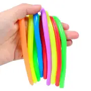 Pack of 12 Stretchy Noodle Fidget Toys for Kids – Neon Sensory Strings – Party