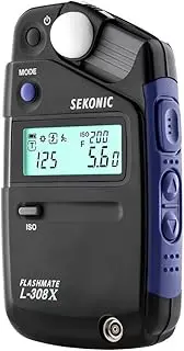 Sekonic FLASHMATE L-308X Photographers and Film Makers Exposure Meter - Black/Blue