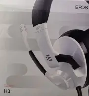 EPOS H3 Closed Acoustic Gaming Headset, Noise Cancelling Microphone, Black/White