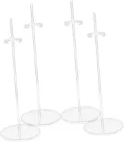 GETAJGHSD Doll Bracket Stand 4pcs Mini Doll Storage Rack Plastic Acrylic Easy to Install Display Holder
