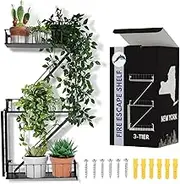 Fire Escape Shelf (Black, 4-Tier)