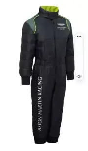Aston Martin Racing Childrens F1 Overalls Size S 3-4year Olds 104cm Rare Kids