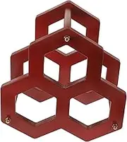 Countertop Wine Bottle Rack Solid Wood Rustic Wine Holder Stand Home Decor for Kitchen Dining