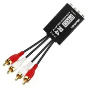 Pro 4Channels RCA Noise Filter Hum Eliminator Ground Loop Isolator (No Affect...