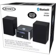 Bookshelf Home Stereo System Bluetooth Cd Player AM FM Radio Stereo Music Jensen