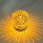 Crystal LED Table Lamp with Starburst Effect, Rechargeable and Portable Design,T