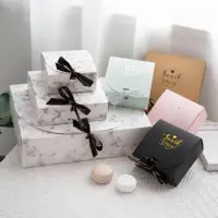 在飛比找淘寶網優惠-【禮盒贈絲帶】禮品盒正方形大小號韓版禮物盒蝴蝶結口紅禮物包裝