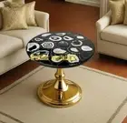 Black agate Round table, Coffee End Table, Dining Table, Home decor Furniture