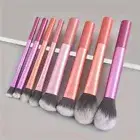 8PCS Synthetic Hair Makeup Brush Kit Flat Brush for Foundation Blush Eyeshadow