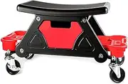 Workshop Stool Shop Seat Car Detailing Stool Chair Mobile Rolling Seat Creeper for Mechanics Detailers Garage Workshop