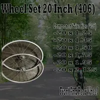 在飛比找蝦皮購物優惠-自行車鋁圈鋼輪轂 20 英寸 (406)
