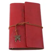 Butterfly Girls Leather Cover Vintage Travel Journal Notebook Kraft Paper Diary Planner Stationery
