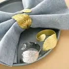 6PCS Gold/Silver Decorative Napkin Clasp Metal Towel Ring Coffee Shop