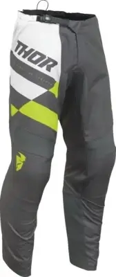 Thor Sector Checker Pants Acid Yellow Gray White Men's Size 28 2901-11005