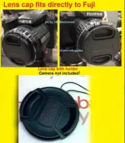 FRONT SNAP-ON LENS CAP DIRECTLY to CAMERA FUJI SL1000 FINEPIX + HOLDER