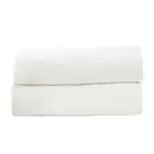 2pc Renee Taylor Bath Sheet/Towel Set Cobblestone 650 GSM Cotton Ribbed White