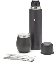 BALIBETOV Complete Yerba Mate Set - Modern Mate Gourd, Thermos, Bombilla