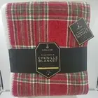 HARLOW Chenille Christmas Reversible Luxe Sherpa Blanket KING Size 90" X 108"