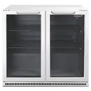 Husky 203L Double Door Home Bar Drinks Chiller - White C2HHMBWHAU