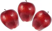 Levemolo Fake Red Delicious 3 Pack Decorative Fruit Models for Photo Props Fruit Shop and Home Decor