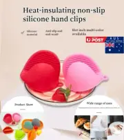 Silicone Heat Insulation Oven Mits Gloves Clip Cooking Mitts Pinch Grips Kitchen