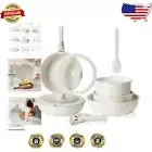 Stackable Non-Stick Kitchen Cookware Set - Induction Safe & Dishwasher Friendly